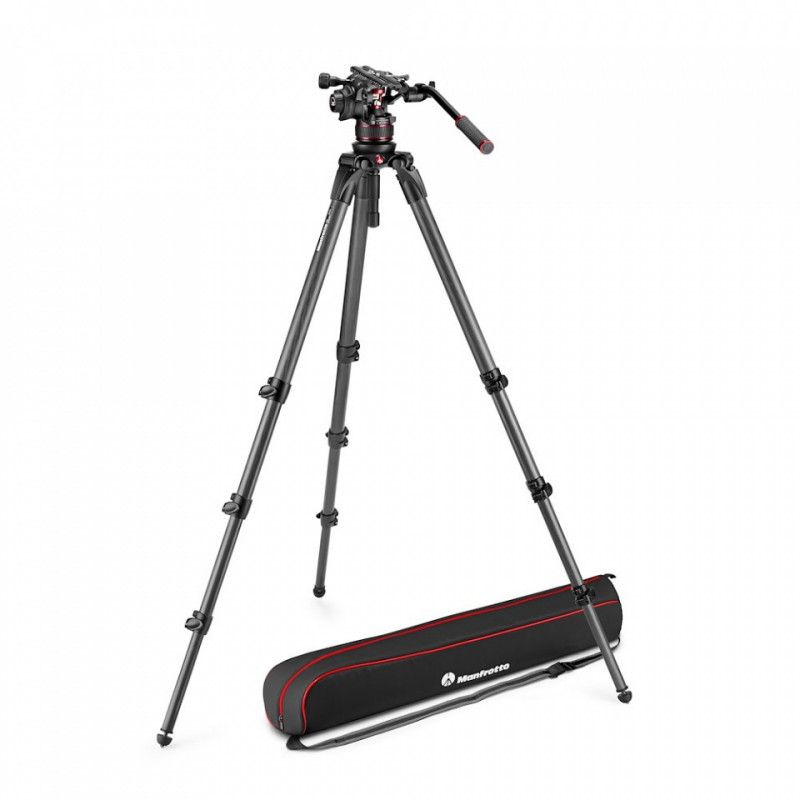 MANFROTTO MVK612CTALL KIT VIDEO NITROTECH 612 TREPPIEDE TUBO SINGOLO CARBONIO | Fcf Forniture Cine Foto