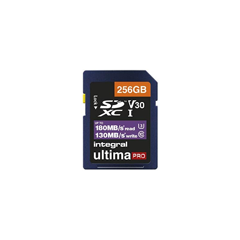 INTEGRAL 256GB V30 SDXC 180MB/S | Fcf Forniture Cine Foto