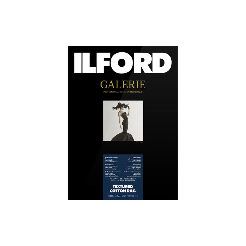 ILFORD A3 TEXTURED COTTON RAG 25 FOGLI 310GSM | Fcf Forniture Cine Foto