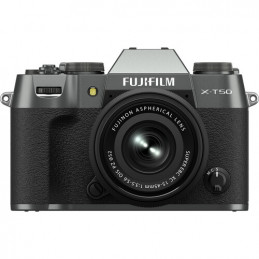 FUJIFILM X-T50 CHARCOAL SILVER + XC 15-45mm - GARANZIA FUJIFILM ITALIA | Fcf Forniture Cine Foto