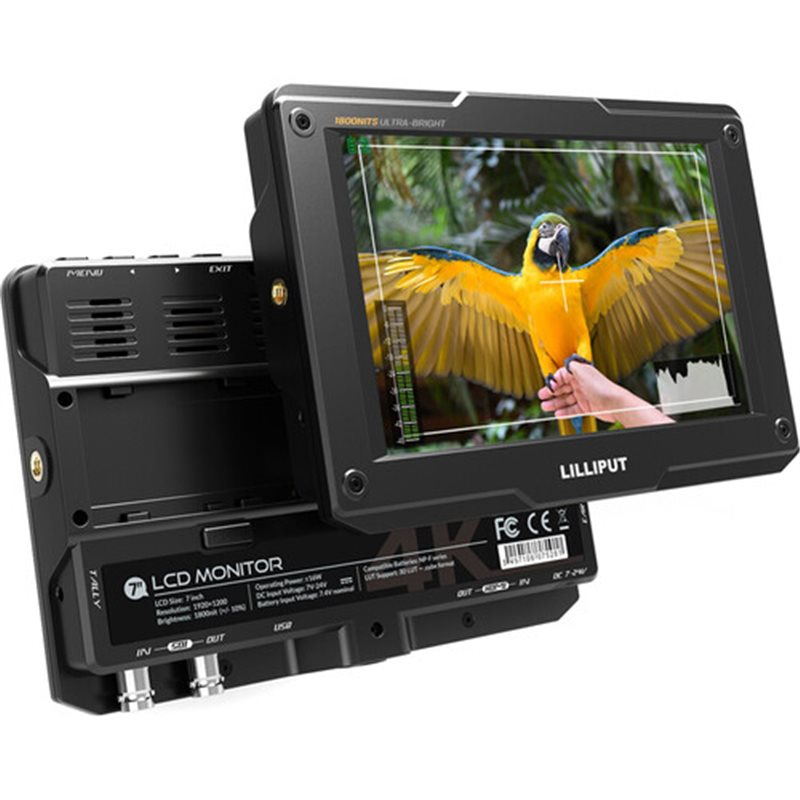 LILLIPUT H7S 7" 4K HDMI/3G-SDI ULTRA BRIGHT ON-CAMERA MONITOR