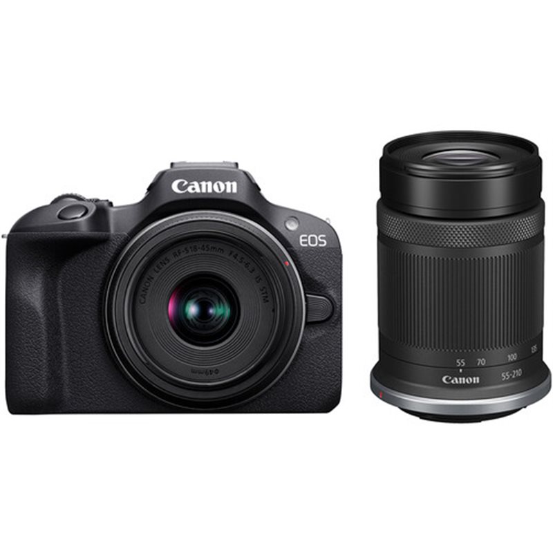 CANON EOS R100 + RF-S 18-45mm F4.5-6.3 IS STM + RF-S 55-210mm IS STM - GARANZIA CANON ITALIA