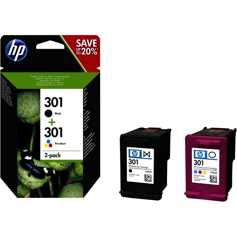 HP 301 CARTUCCIA INCHIOSTRO NERO E TRICROMIA COLORE