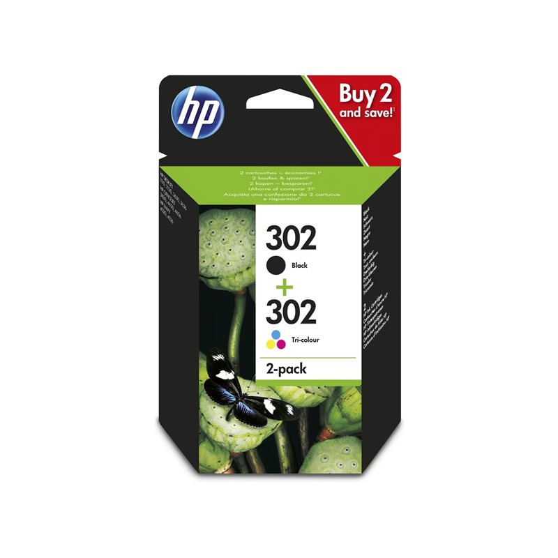 HP 302 CARTUCCIA INCHIOSTRO NERO E TRICROMIA COLORE