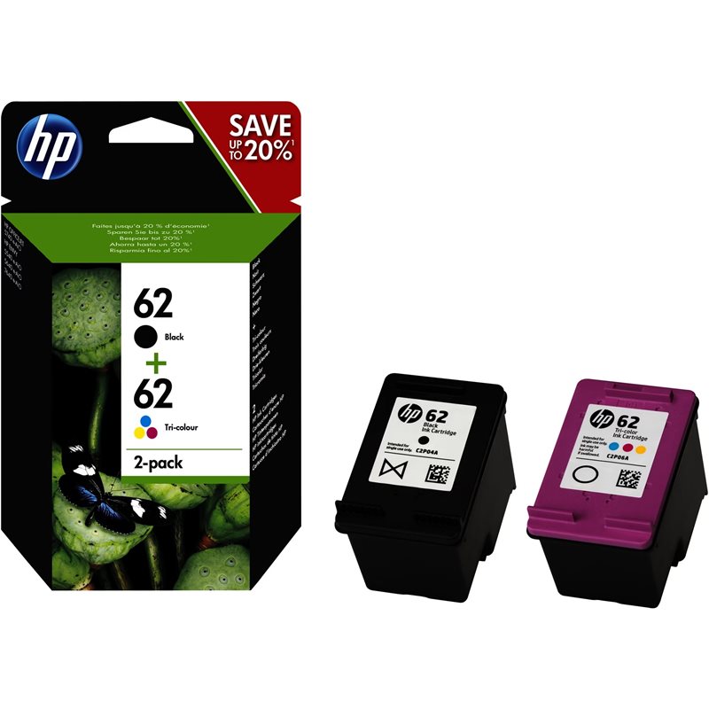 HP 62 CARTUCCIA INCHIOSTRO NERO E TRICROMIA COLORE