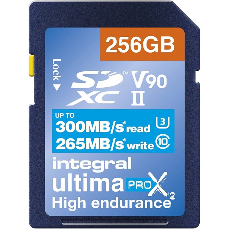 INTEGRAL 256GB V90 SDXC READ 300MB/S WRITE 256MB/S