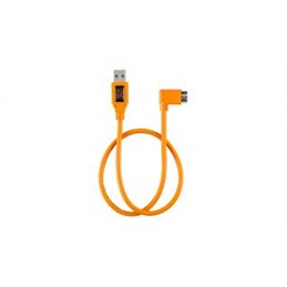 TETHER TOOLS  THTCU61RT02-ORG TETHERPRO USB 3.0 A MICRO-B ADATTATORE AD ANGOLO RETTO PIGTAIL 50CM