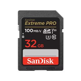 SANDISK SDHC EXTREME PRO 32GB READ 100MB/S WRITE 90MB/S 